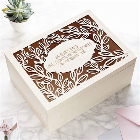 Personalised Vine Wedding Keepsake Box By Sophia Victoria Joy