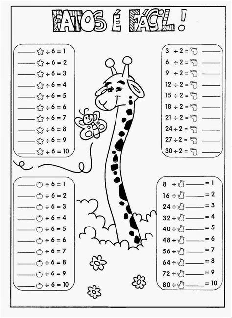 Atividades De Matemática 4 Ano Multiplicação E Divisão Para Imprimir