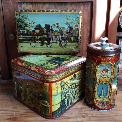 Antique Tin Boxes From My Collection Vintage Tins Decorative Tin