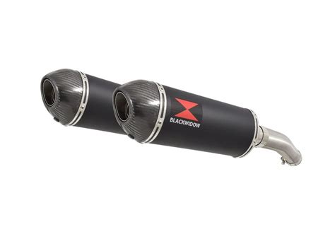 Exhaust Silencers 300mm Oval Black Stainless Carbon Tip Yamaha Fjr 1300