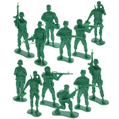 Buy Texpress 12 Pcs 5 Large Green Army Action Figures Us Army Men