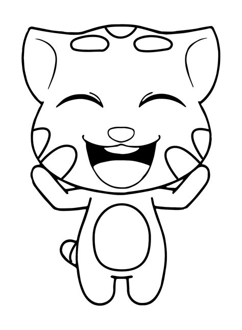 Talking Tom Coloring Pages Printable