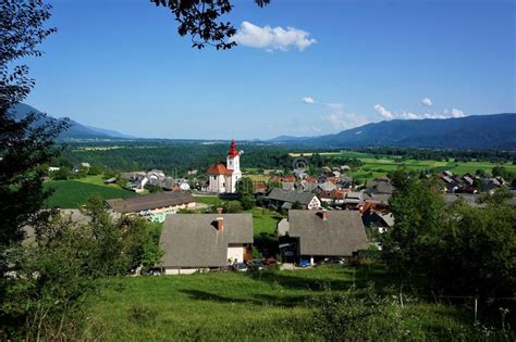 Idyllic View Over Zasip Near Bled Stock Photo Image Of Hill