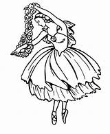 Coloring Ballet Ballerina Doing Opera Dance Classic Fifth Position sketch template