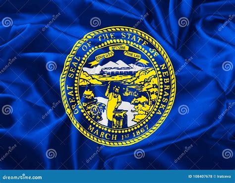 State Flag Of Nebraska Stock Illustration Illustration Of Flag 108407678