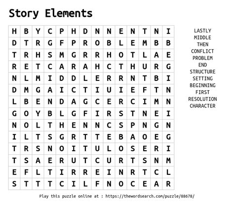 Download Word Search On Story Elements