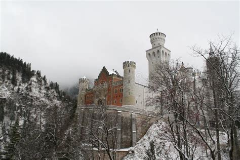 Neuschwanstein Castle Stock Photo Image Of Snowy Palace 60593944