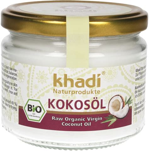 Khadi Olio Di Cocco Biologico 250 G Coconut Oil Bio Cold Pressed