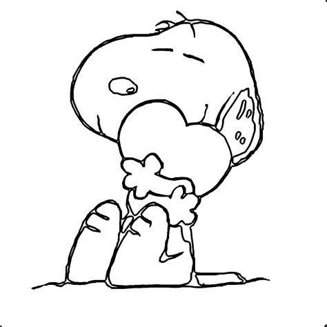 Snoopy Valentine Coloring Pages Coloring Home
