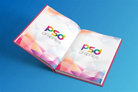 Hardcover Open Book Mockup Download Psd