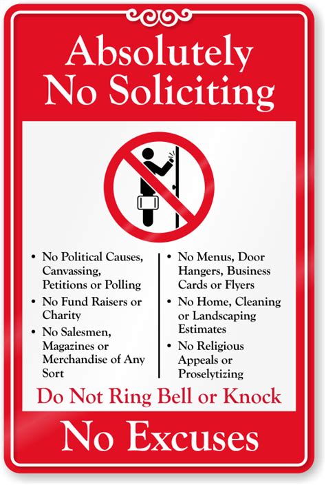 No Soliciting Signs Printable