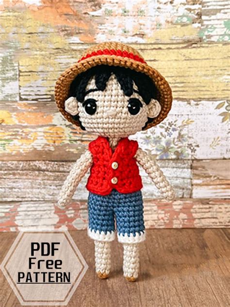 One Piece Character Crochet Luffy Pdf Amigurumi Free Pattern