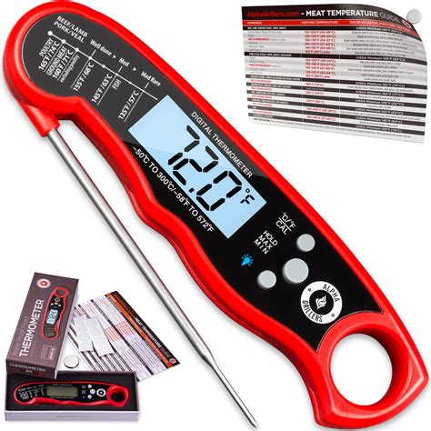 Instant Read Meat Thermometer For Grill And Cooking Upgraded With