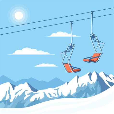 Chair Lift Cableway Illustrations Royalty Free Vector Graphics And Clip