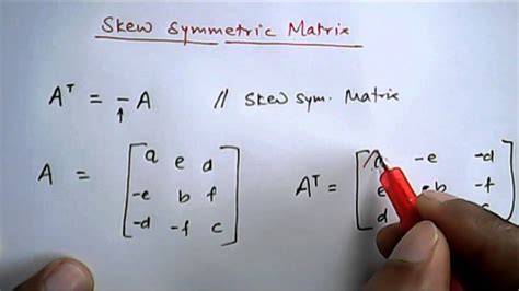 Mathematics Symmetric Skew Symmetric And Orthogonal Matrix Youtube