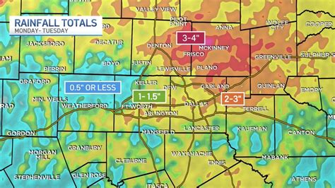 Rainfall Totals In North Texas Nbc 5 Dallas Fort Worth