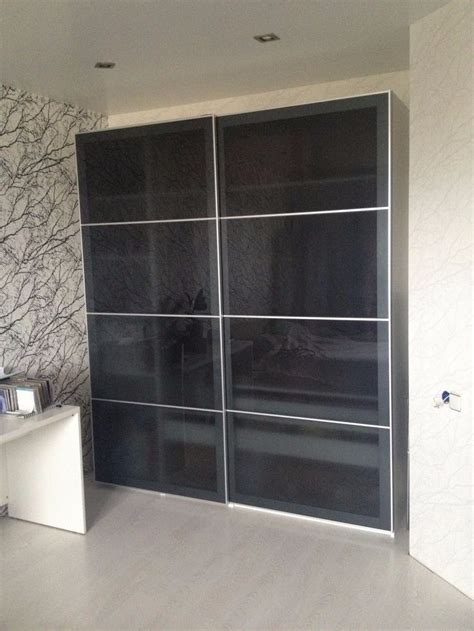 How to adjust hinges on a wardrobe. IKEA PAX UGGDAL GLASS WARDROBE DOOR PANELS | in Streatham ...