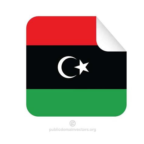 Sticker With Flag Of Libya Royalty Free Stock Svg Vector And Clip Art