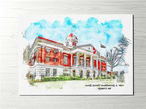 White County Courthouse Searcy Arkansas Art Print — She Studios