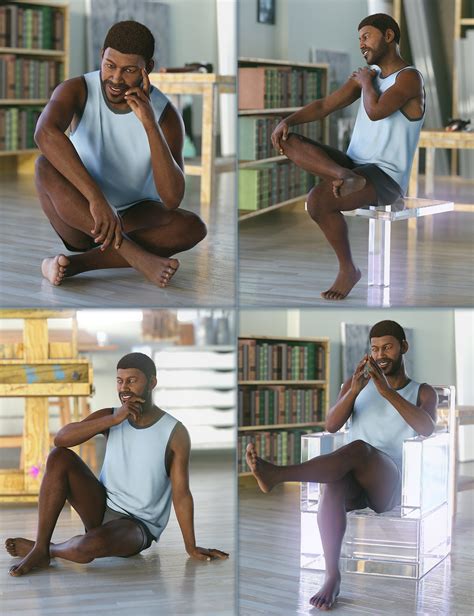 Seated Model Poses For Genesis 8 Male Daz 3d