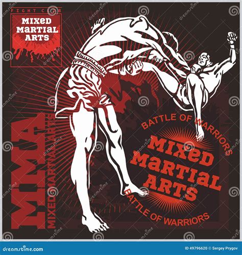 Mma Mixed Martial Arts Cartoon Vector 14069663