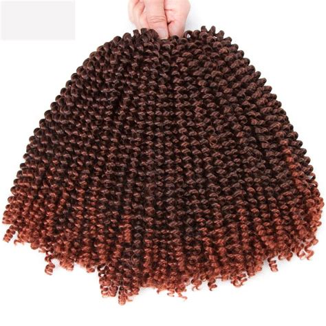 Beyond Beauty Fluffy Spring Twist Hair Extensions Black Brown Burgundy Ombre Crochet Braids Kan