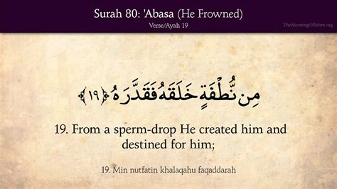 Quran 80 Surat Abasa He Frowned Arabic And English Translation Hd