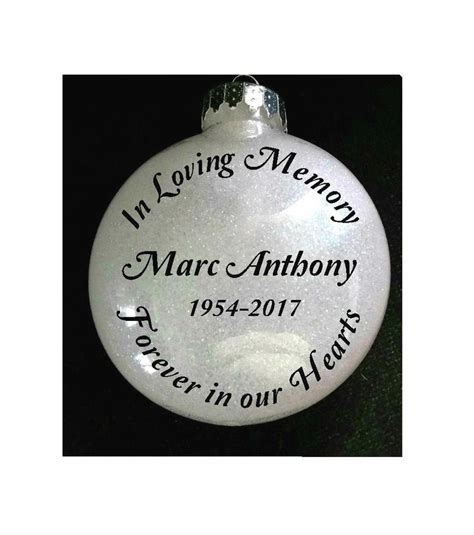 Personalized In Loving Memory Ornament Forever In Our Hearts Etsy