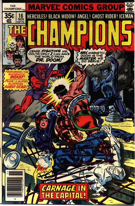 The Champions 16 Cover By Gil Kane Marvel Dc Marvel Comics Covers Marvel Comics Art Marvel