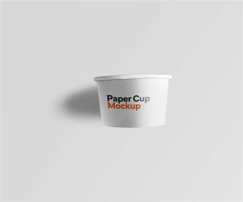 Realistic Paper Cup Mockup For Dessert Yogurt Ice Cream Pixcrafter