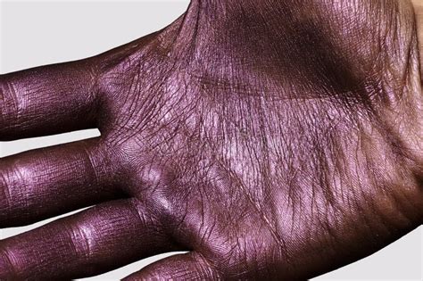 Purple Hand Showing Five Fingers Stock Photo Image Of Advertising
