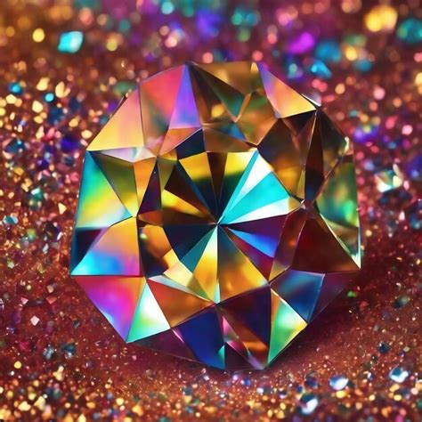 Premium Photo Diamond Facets Abstract Diffraction Dispersion Background