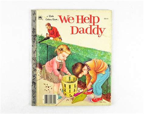 we help daddy 1962 little golden book eloise wilkin etsy little golden books daddy