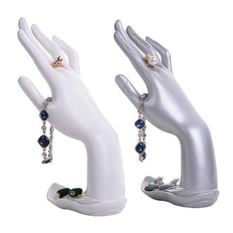 Resin Hand Finger Jewellery Display Rings Bracelets Necklace Decor