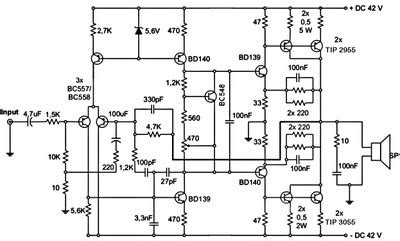 Watt Subwoofer Amplifier Circuit Diagram