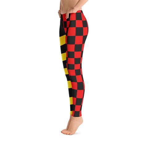 Adult Leggings Queen Of Cards Queen Of Hearts Red Black Etsy