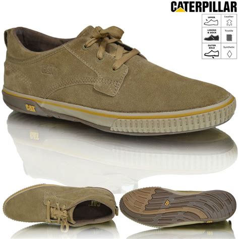 Mens Caterpillar Cat Leather Lace Up Desert Chukka Casual Shoes