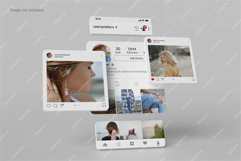 Premium Psd Instagram Interface Profile And Post Mockup