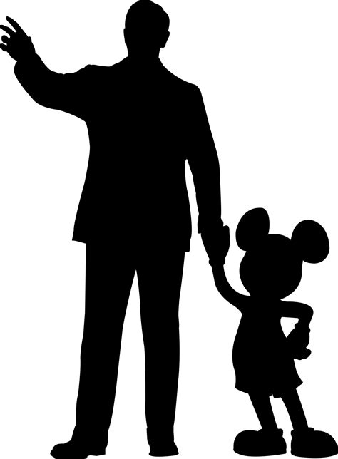Download Hd Walt Disney Mickey Mouse Silhouette Transparent Png Image