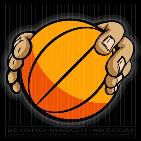 Cartoon Hands Gripping Basketball Cartoon Vector Basketball Image