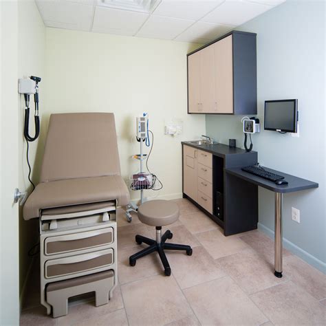 instamedcare examination room is bright crisp and well equipped medical office furniture