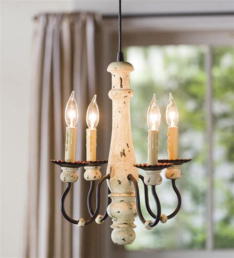 Four Candle Chandelier Screw In Pendant Light Plow And Hearth