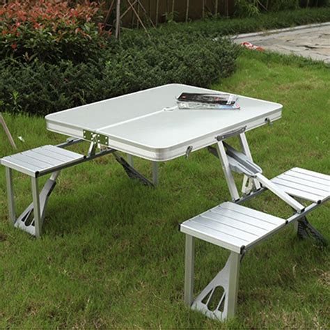 Portable Folding Table And Chair Outdoor Picnic Fo Grandado