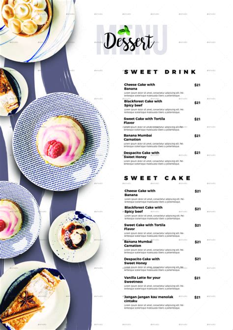 16 Dessert Menu Templates Free Premium Psd Vector Png Download