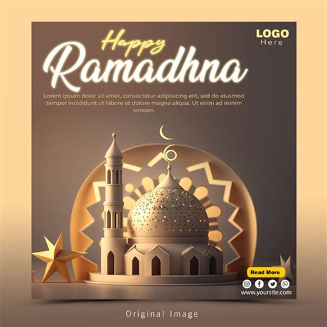 Premium Psd Ramadan Kareem Traditional Islamic Festival Religious