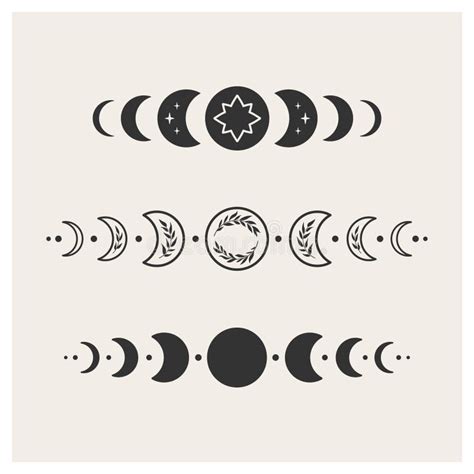 Moon Phases Stock Vector Illustration Of Flat Eclipse 241208294