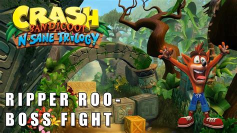 Crash Bandicoot Ps4 N Sane Trilogy Ripper Roo Boss Fight Youtube