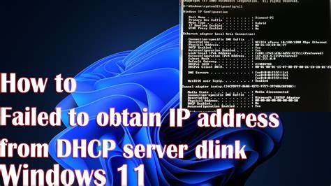 Failed To Obtain Ip Address From Dhcp Server Youtube