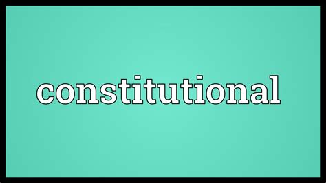 Constitutional Meaning Youtube