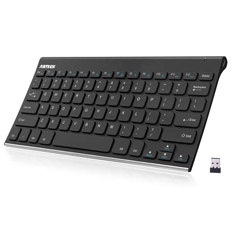 Rechargeable Compact Wireless Bluetooth Keyboard With Number Pad For